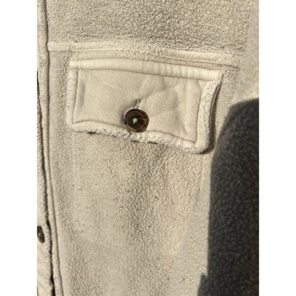 Free People Ruby Jacket Shacket Distressed Elbow Patch Button Up Ovresized S - Picture 12 of 16